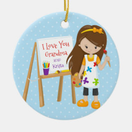Ornement mignon de Noël de grand-parent d'artiste