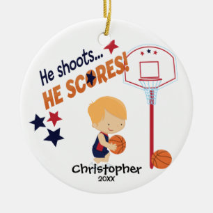 Ornement mignon de Noël de sport de joueur de