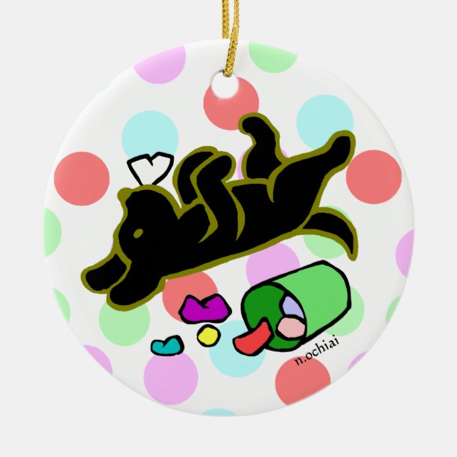 Ornement noir de point de polka de bande dessinée (Devant)