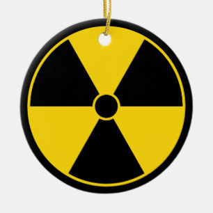 Ornement noir et jaune de symbole de rayonnement