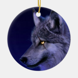Ornement : Ornement de Noël de la tête de loup