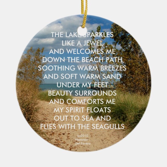ORNEMENT OU PENDENTIF DE CHEMIN DE PLAGE (Devant)