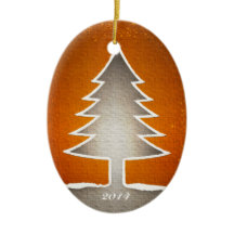 Ornement ovale d'arbre de Noël - réversible