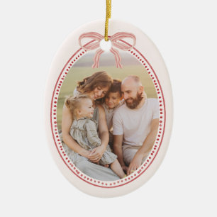 Ornement ovale de Noël chic grandmillennial