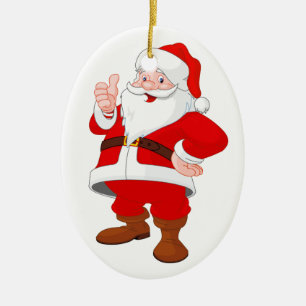 Ornement ovale de Noël/Père Noël