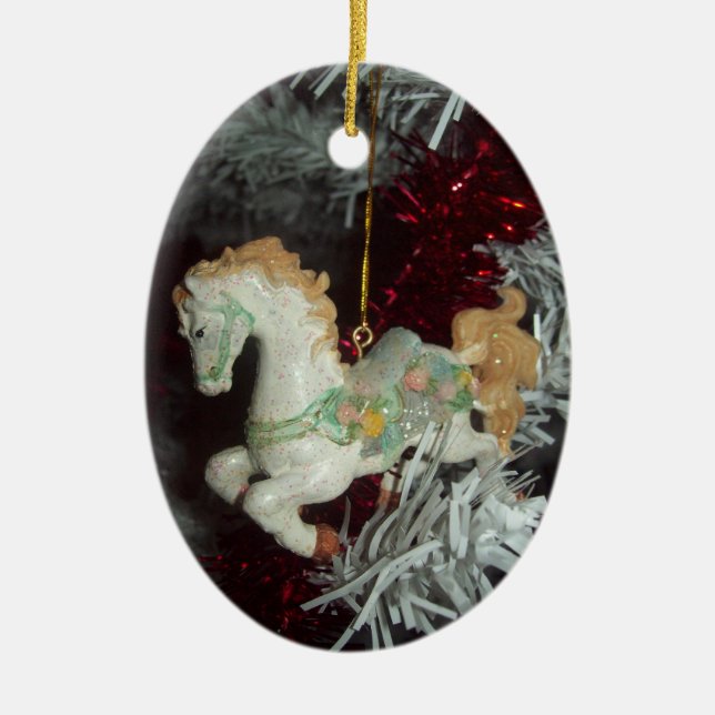 Ornement ovale du cheval de carrousel (Devant)