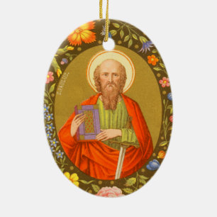 Ornement Ovale En Céramique 2pour1 Saints : SS. Peter & Paul