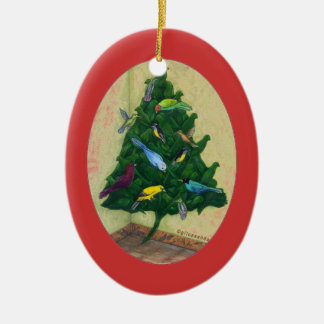 Ornement Ovale En Céramique Arbre de Noël de Cocotte