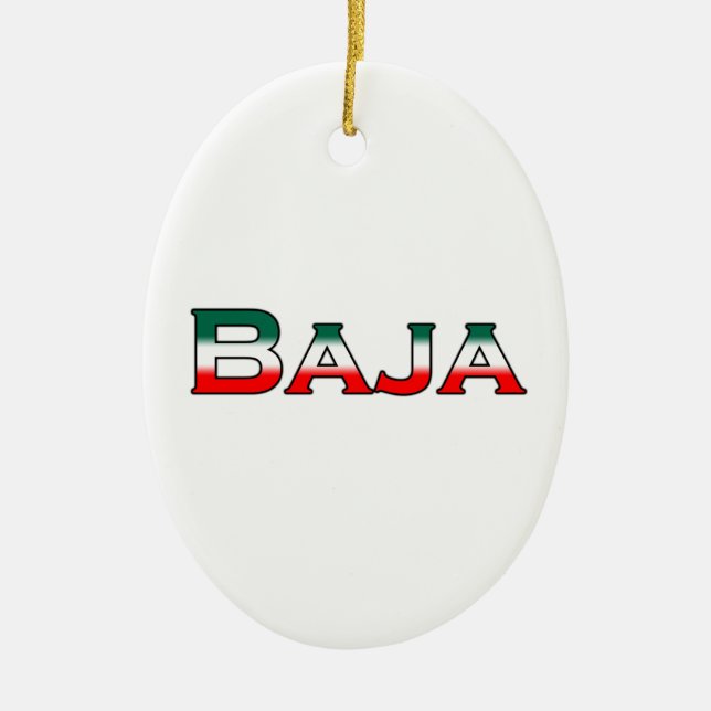 Ornement Ovale En Céramique Baja Mexique (logo des textes) (Devant)