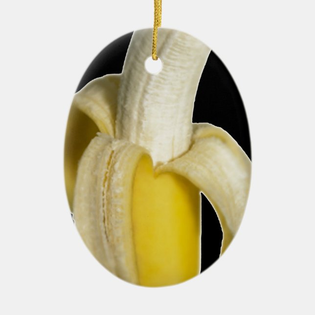 Ornement Ovale En Céramique "Banane supérieure " (Devant)