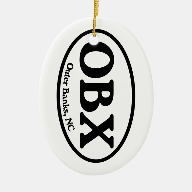 Ornement Ovale En Céramique Banques externes d'OBX ovales (Devant)