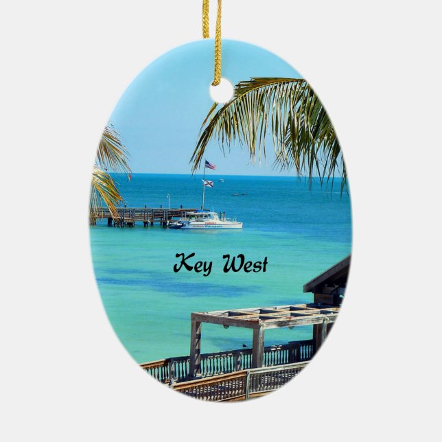Ornement Ovale En Céramique Belle Key West (Dos)
