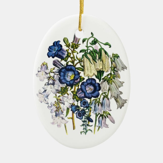 Ornement Ovale En Céramique Bellfleurs (Devant)