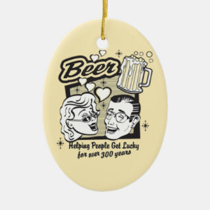 Ornement Ovale En Céramique Bière