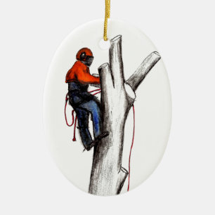Ornement Ovale En Céramique Cadeau de cadeau de Noël de chirurgien d'arbre
