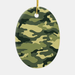 Ornement Ovale En Céramique Camouflage de Kris Alan