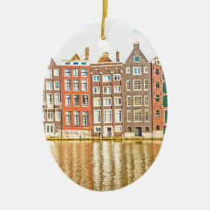 Ornement Ovale En Céramique Canal à Amsterdam