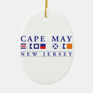 Ornement Ovale En Céramique Cape May New Jersey