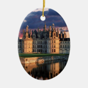Ornement Ovale En Céramique château de chateau de chambord, le Val de Loire,