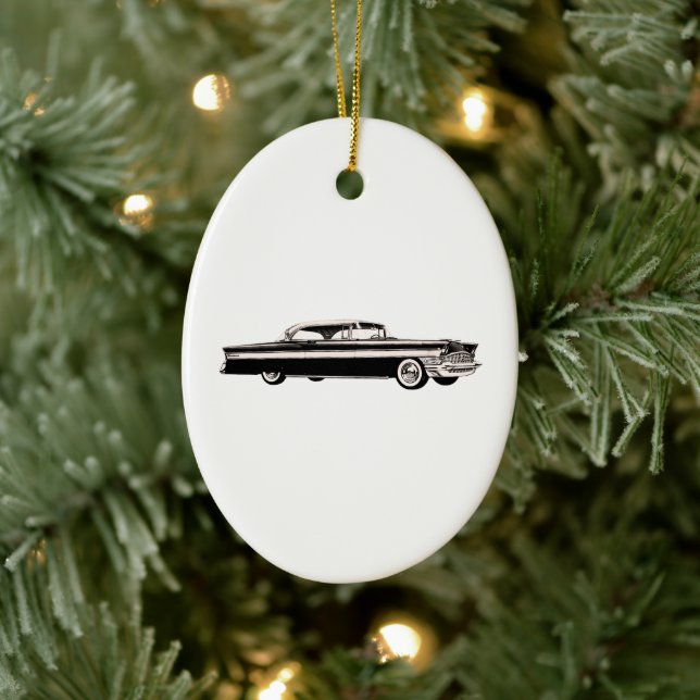 Ornement Ovale En Céramique Clipper Packard 1956 (Arbre)