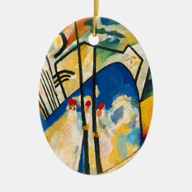 Ornement Ovale En Céramique Composition Kandinsky IV (Devant)