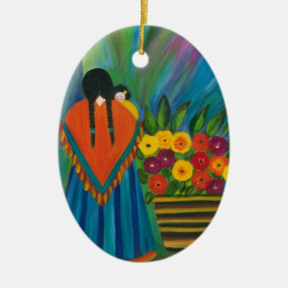 Ornement Ovale En Céramique Conception #1 de sud-ouest