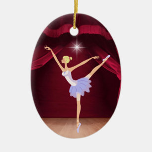 Ornement Ovale En Céramique Danse Ballerina - SRF