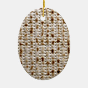 ORNEMENT OVALE EN CÉRAMIQUE DESSINS DE MATZO POUR L'ESCALADE