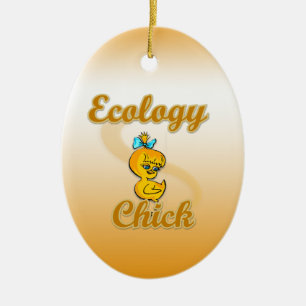Ornement Ovale En Céramique Écologie Chick