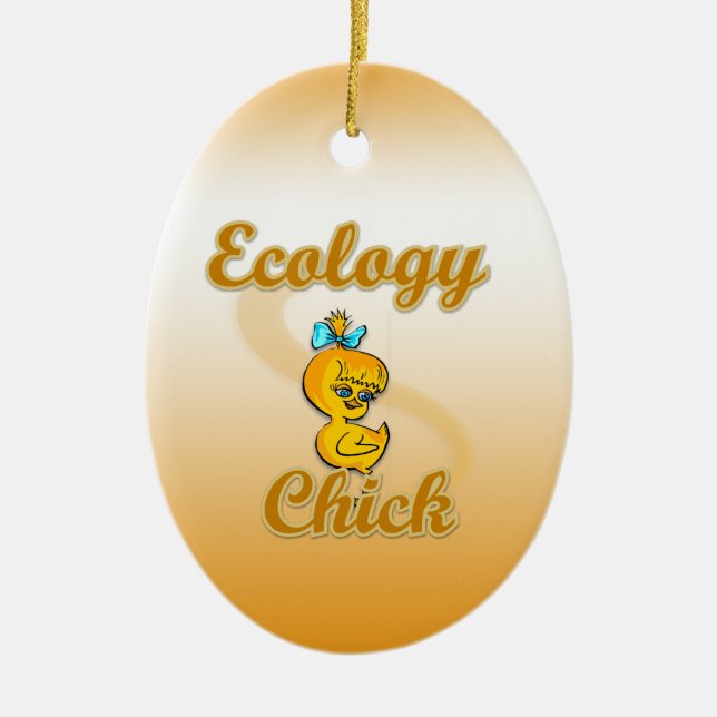 Ornement Ovale En Céramique Écologie Chick (Devant)