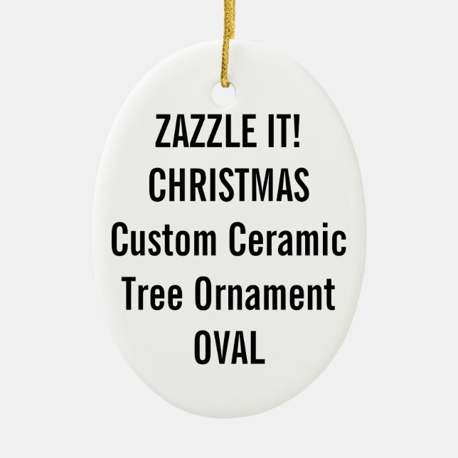 Ornement OVALE en céramique fait sur commande (Devant)