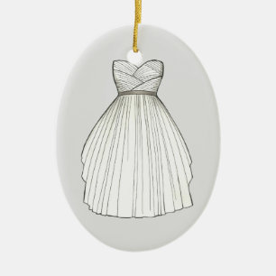 Ornement Ovale En Céramique Fête des mariées Gown Mariage Princesse 