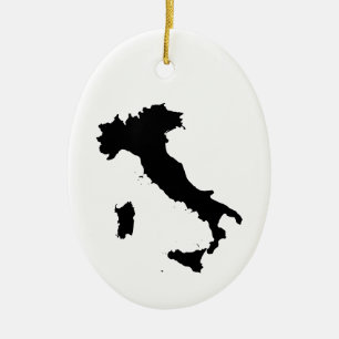 Ornement Ovale En Céramique Forme de l'Italie