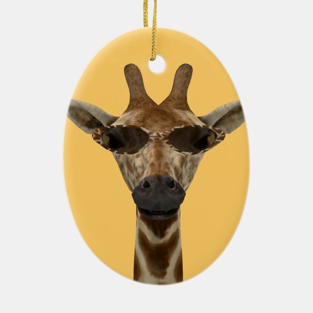 Ornement Ovale En Céramique Giraffe Incognito (Dos)