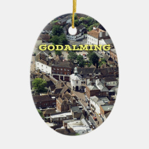 Ornement Ovale En Céramique Godaling Surrey Angleterre
