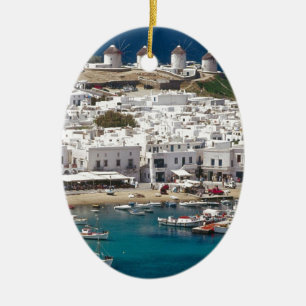 Ornement Ovale En Céramique Greece%20Mykonos-. [kan.k] JPG