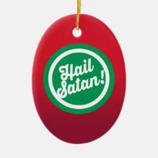 Ornement Ovale En Céramique Grêle de fête Satan