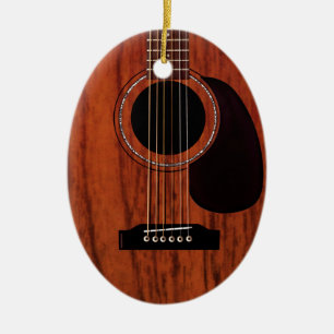 Ornement Ovale En Céramique Guitare acoustique de Mahogany