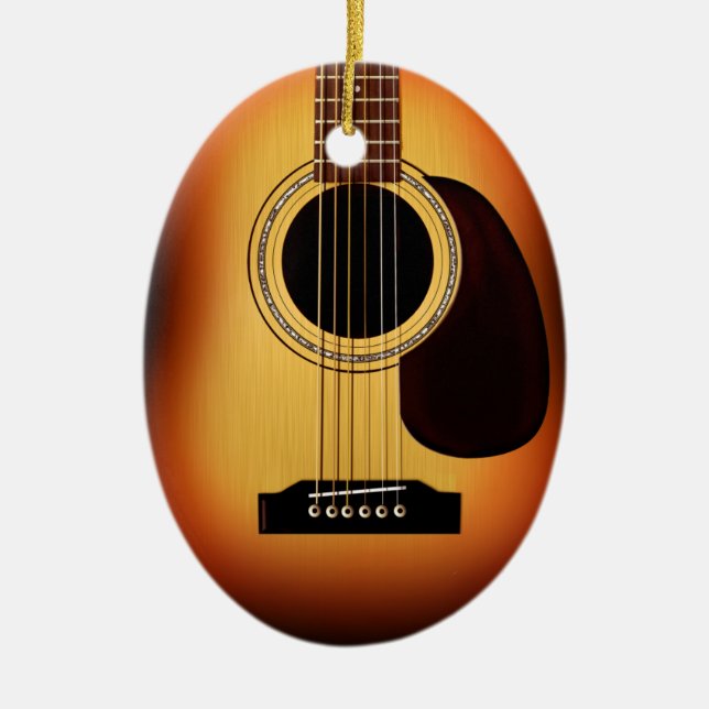 Ornement Ovale En Céramique Guitare acoustique Sunburst (Devant)