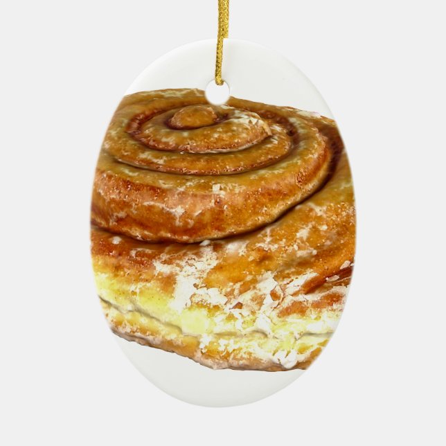 Ornement Ovale En Céramique Honey Bun (Devant)
