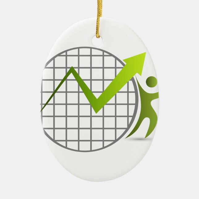 Ornement Ovale En Céramique Icône Conseiller financier (Devant)