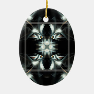 Ornement Ovale En Céramique Icy Star