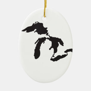 Ornement Ovale En Céramique Illustration de coutume de Great Lakes