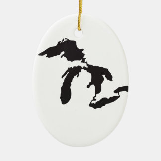 Ornement Ovale En Céramique Illustration de coutume de Great Lakes
