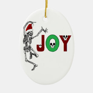 Ornement Ovale En Céramique Joie squelettique