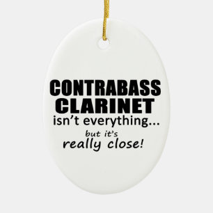 Ornement Ovale En Céramique La clarinette de Contrabass n'est pas tout