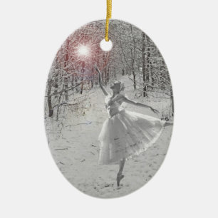 Ornement Ovale En Céramique La Reine des neiges