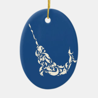 Ornement Ovale En Céramique Le Narwhal de Narwhals