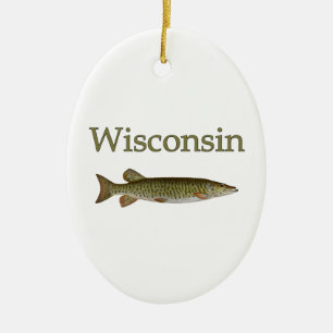 Ornement Ovale En Céramique Le Wisconsin musqué