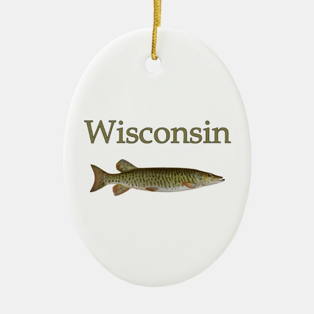 Ornement Ovale En Céramique Le Wisconsin musqué (Devant)